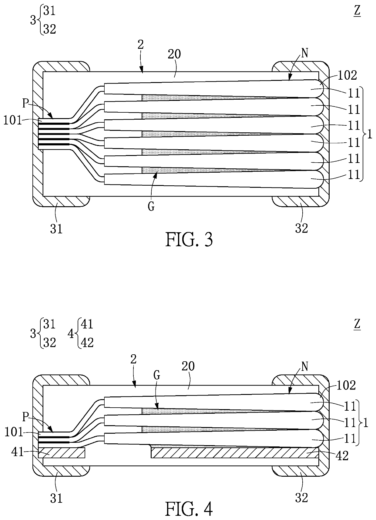 Stacked capacitor assembly structure