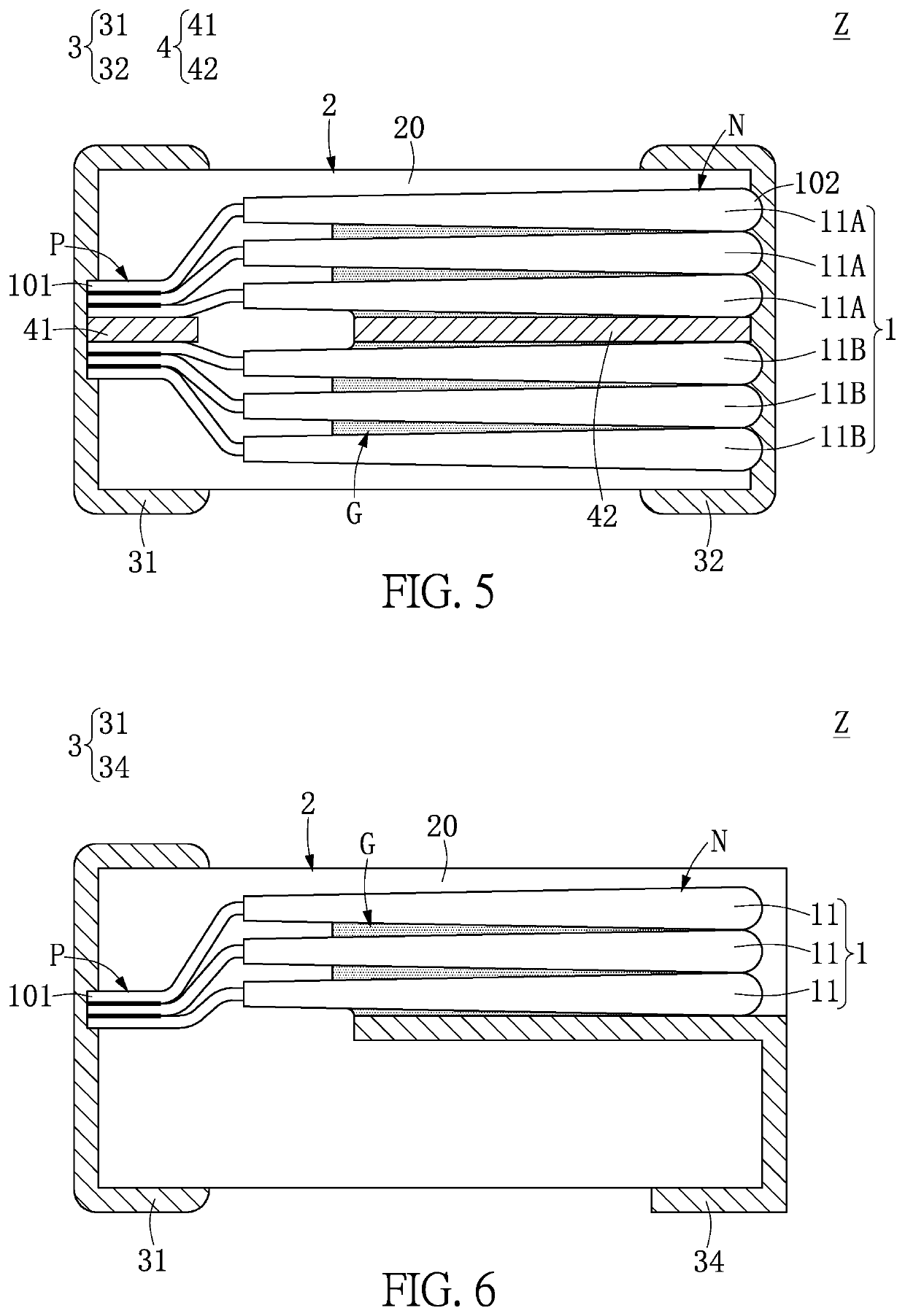 Stacked capacitor assembly structure