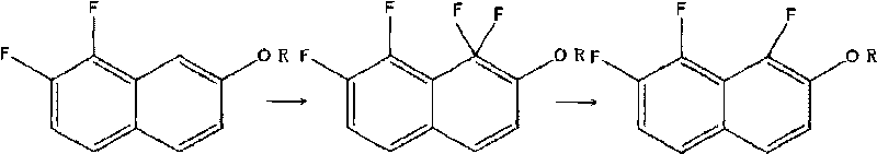 Preparation method of 1, 7, 8- trifluoro-2- naphthol and derivative thereof