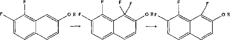 Preparation method of 1, 7, 8- trifluoro-2- naphthol and derivative thereof