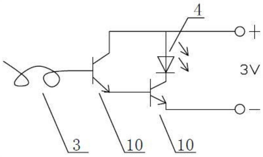 Wading anti-creeping and anti-subsurface-surge detection rod and control circuit thereof