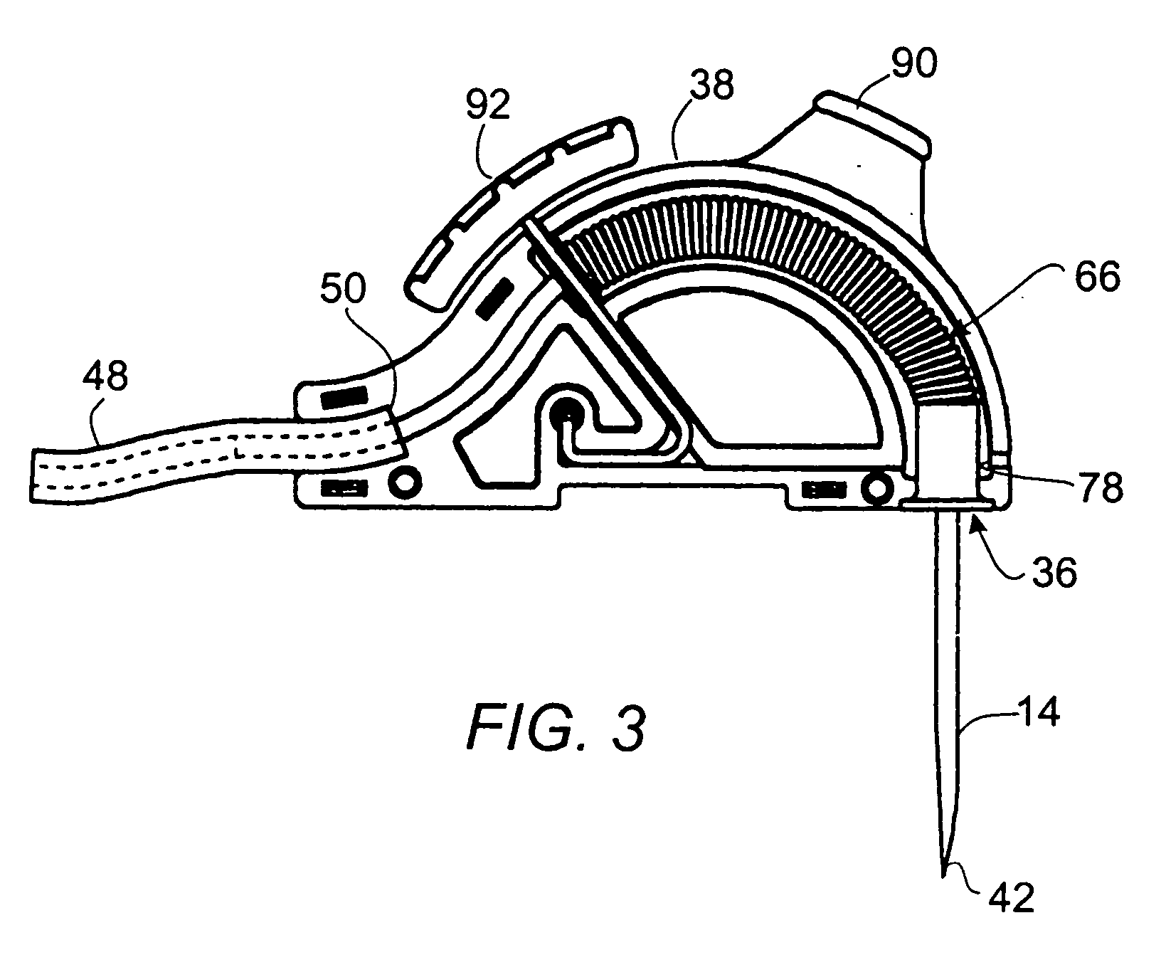 Huber needle with anti-rebound safety mechanism