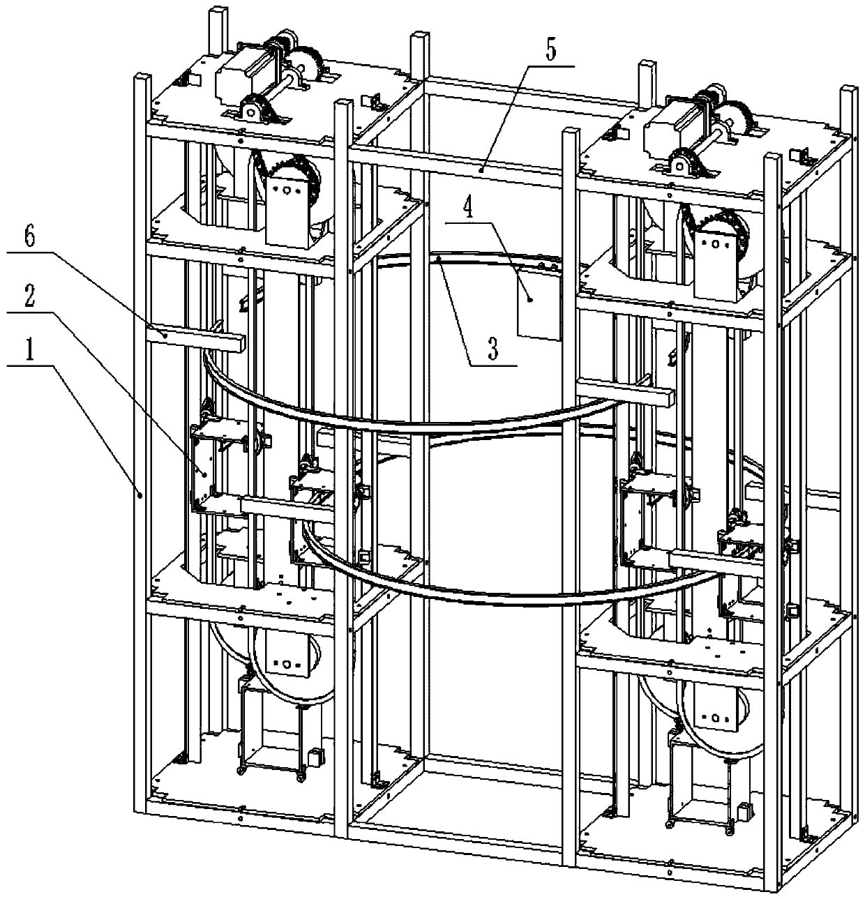 An elevator that can run vertically and horizontally