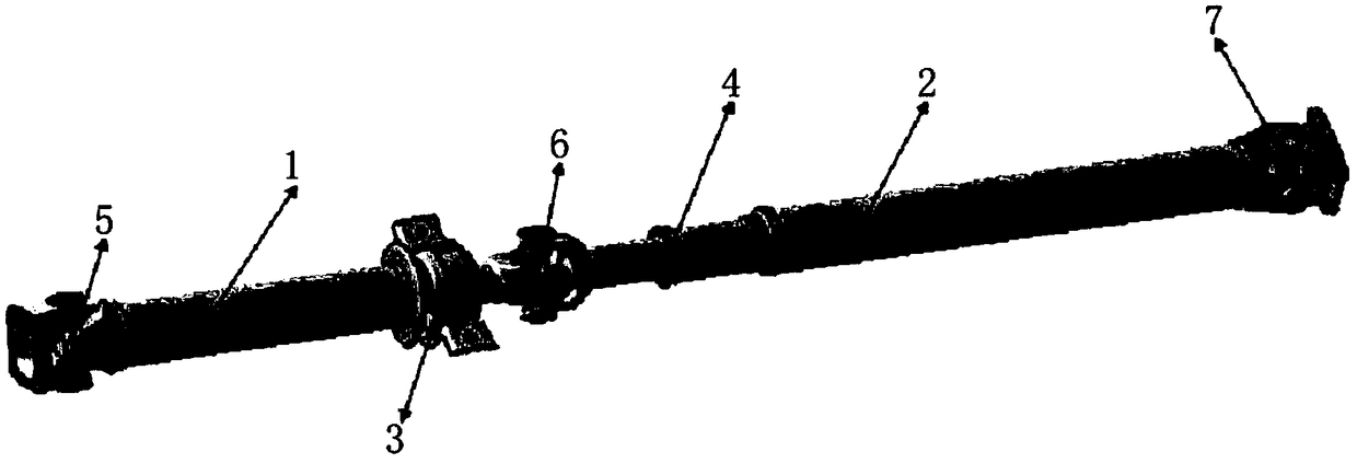 An analysis method for optimizing the vibration quantity of the intermediate support of a transmission shaft when an automobile starts