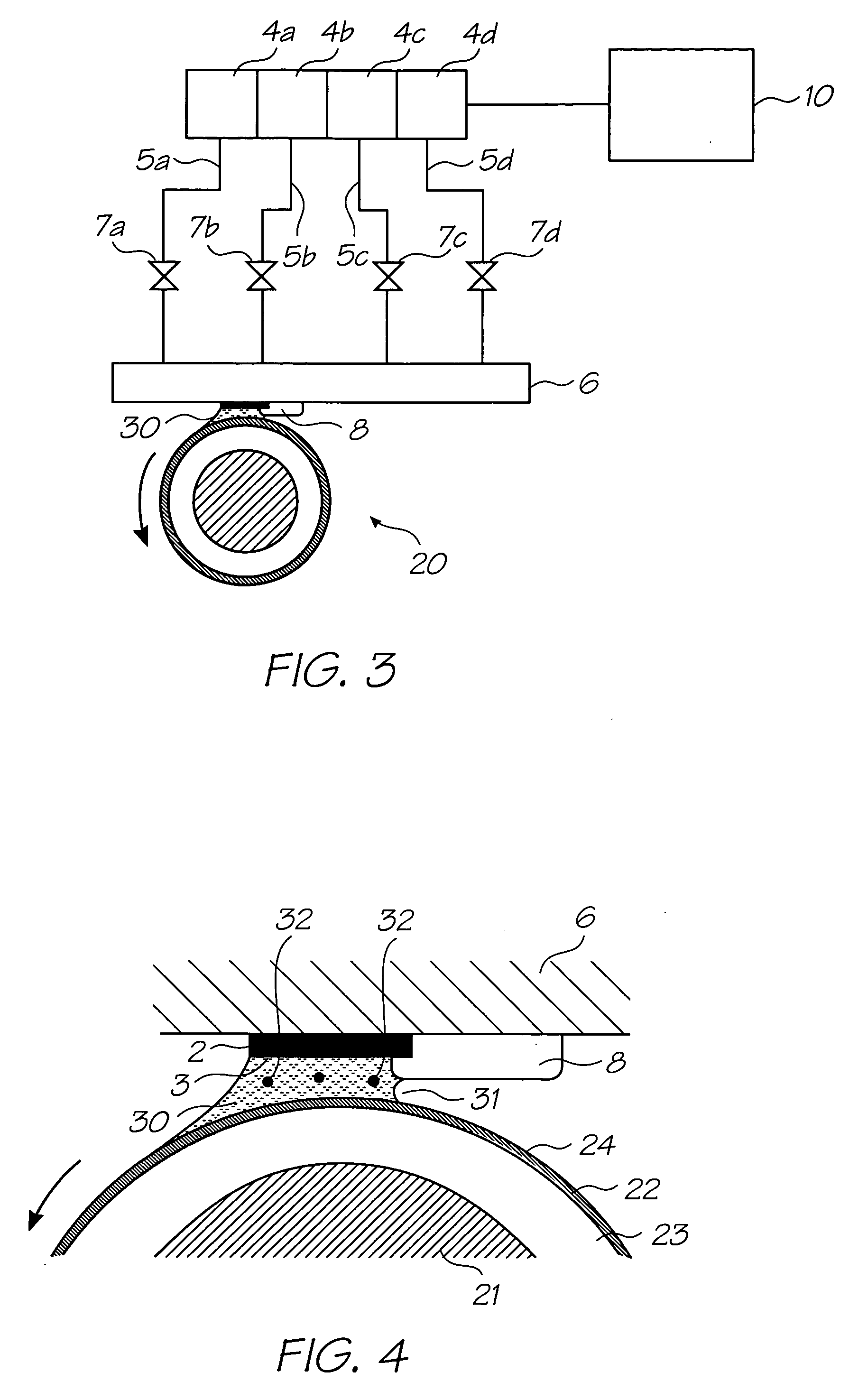 Method of removing flooded ink from a printhead using a rotating roller