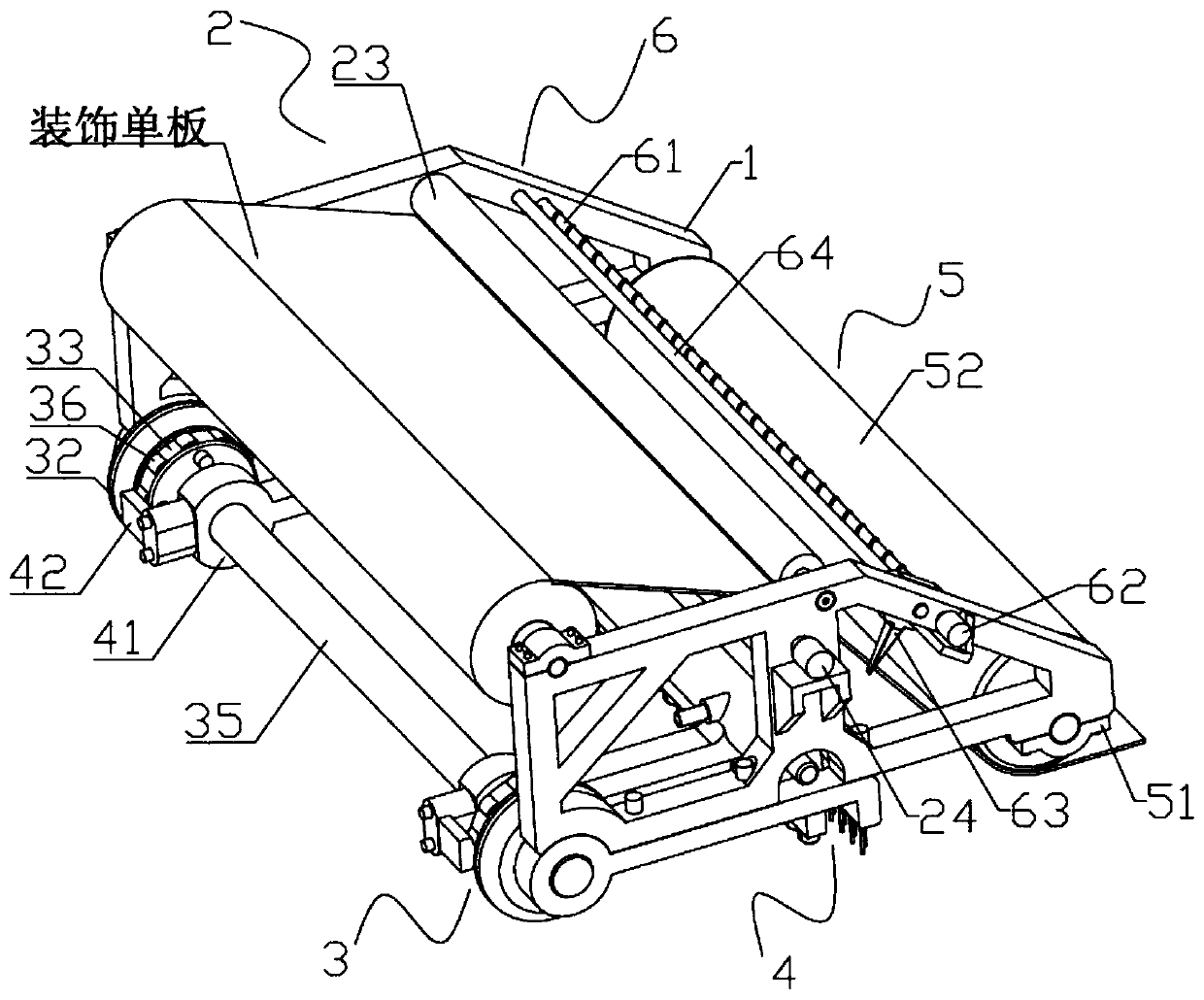 Decorative veneer manual overlaying device for wood door processing