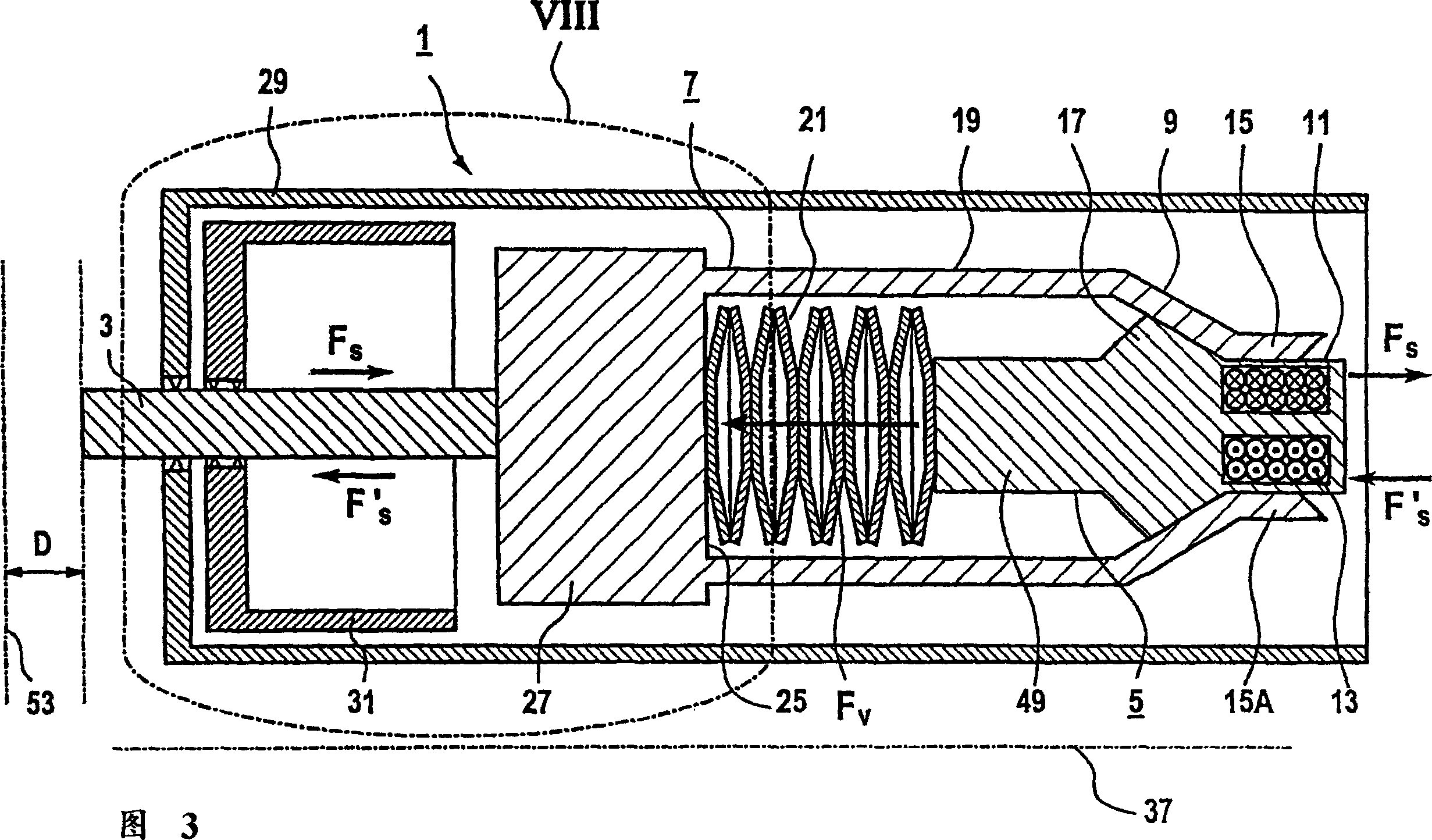 Actuator for valve, in particular turbine valve