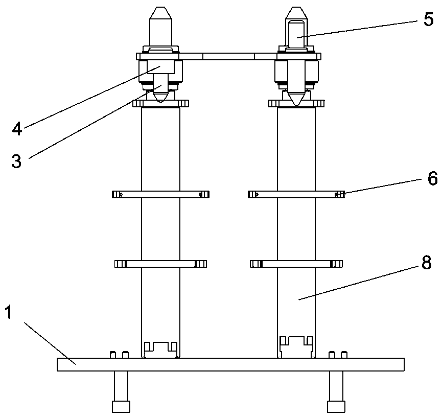 Vacuum arc-extinguishing chamber assembling calibration clamp