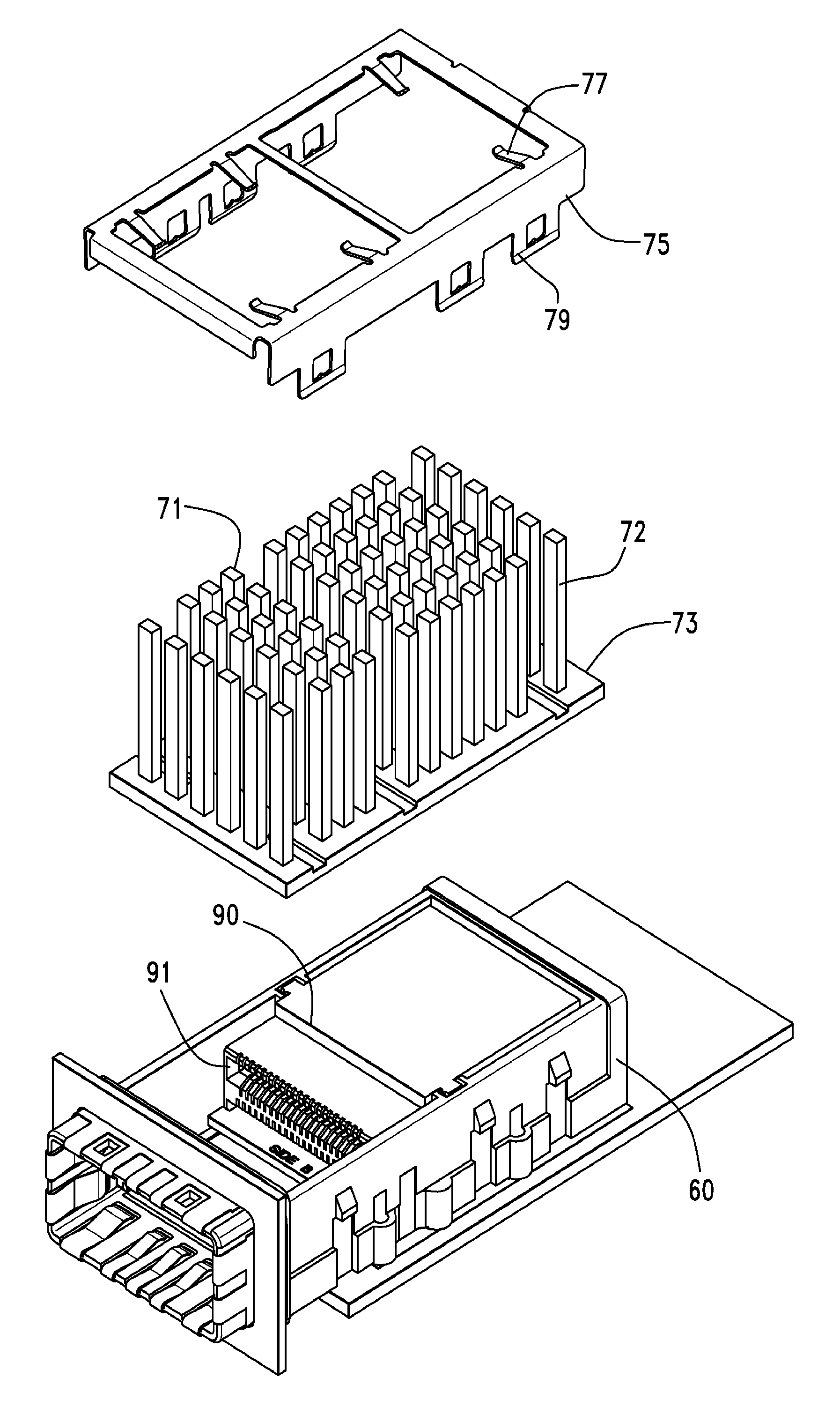 Cage, receptacle and system for use therewith
