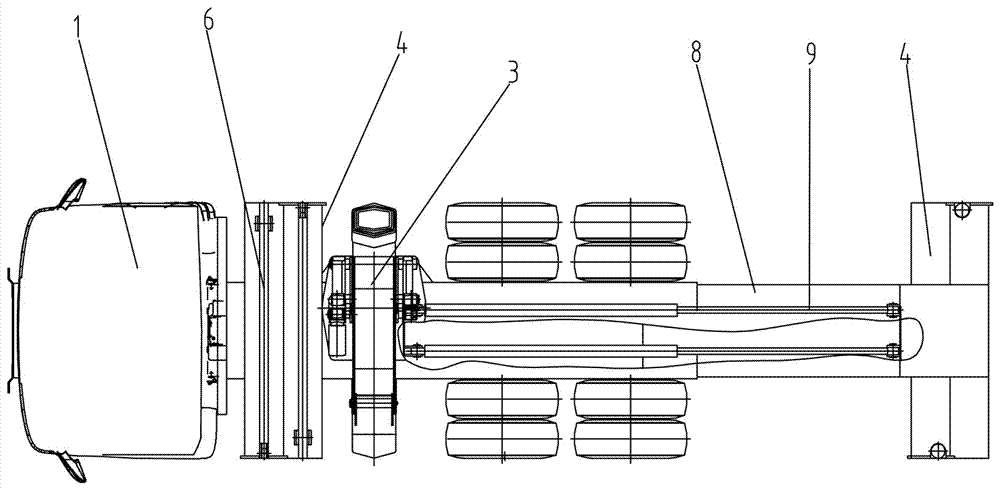 A kind of traction vehicle lifting transport vehicle