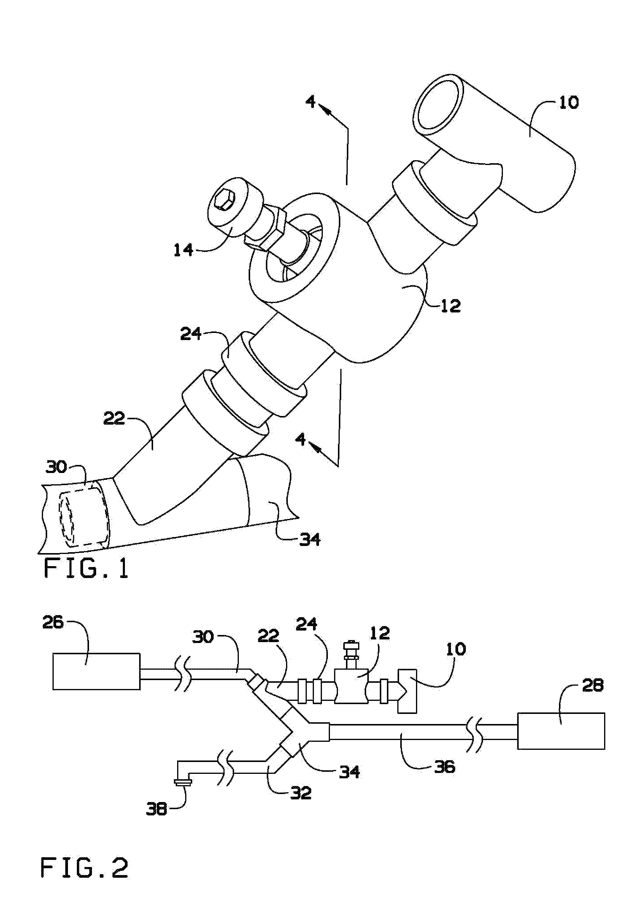 Fresh gas entrainment port on the inspiratory limb of a high frequency oscillatory ventilator