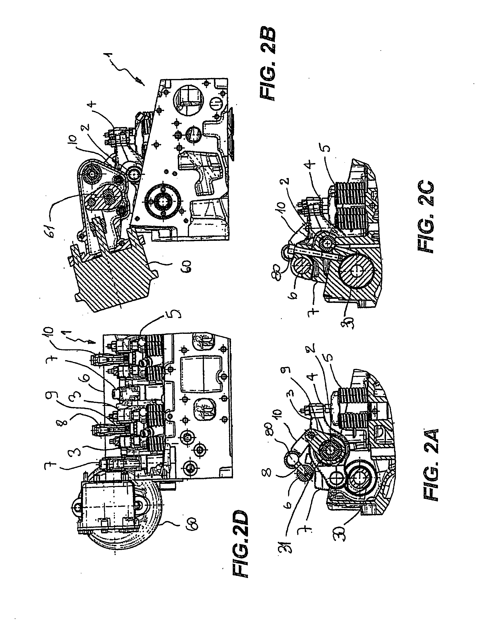 Decompression braking device in endothermic engines