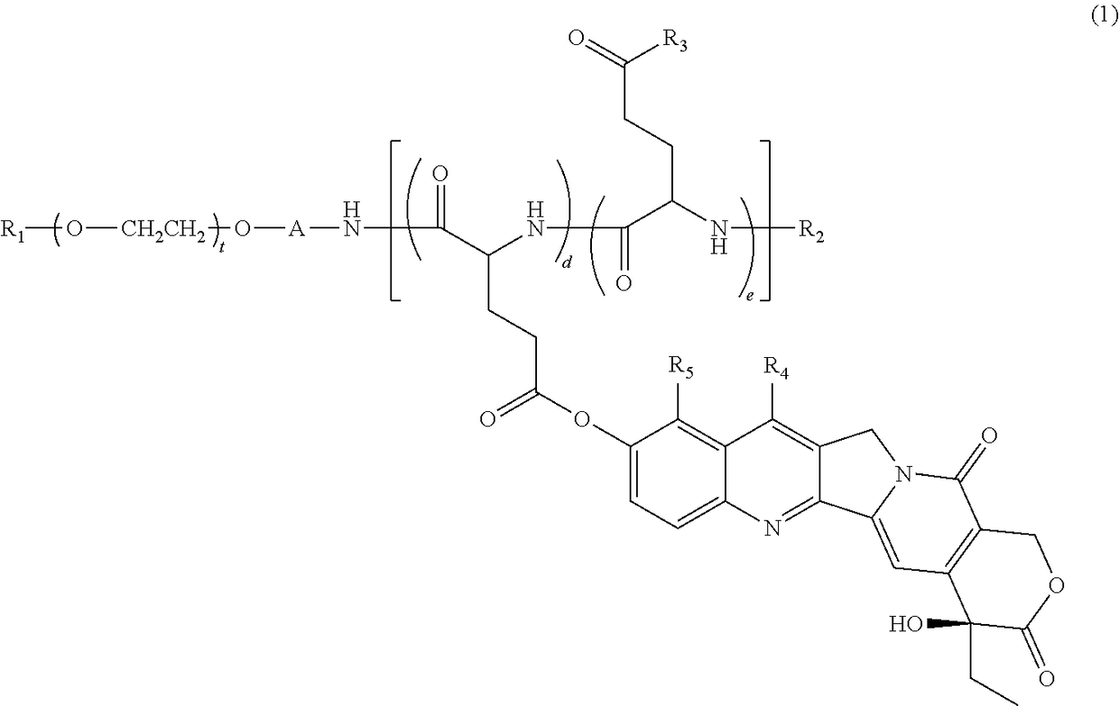 Pharmaceutical preparation of camptothecin-containing polymer derivative