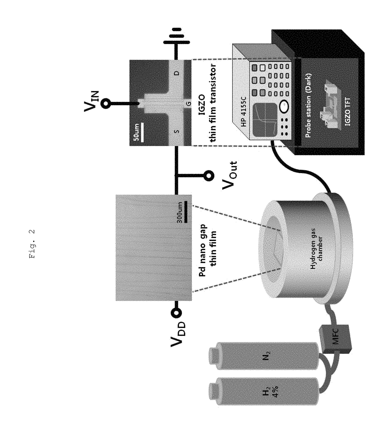 Hydrogen sensor and sensor circuit