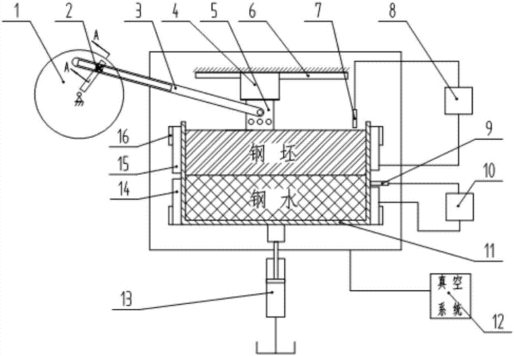 Friction wear simulation experiment machine of continuous casting crystallizer