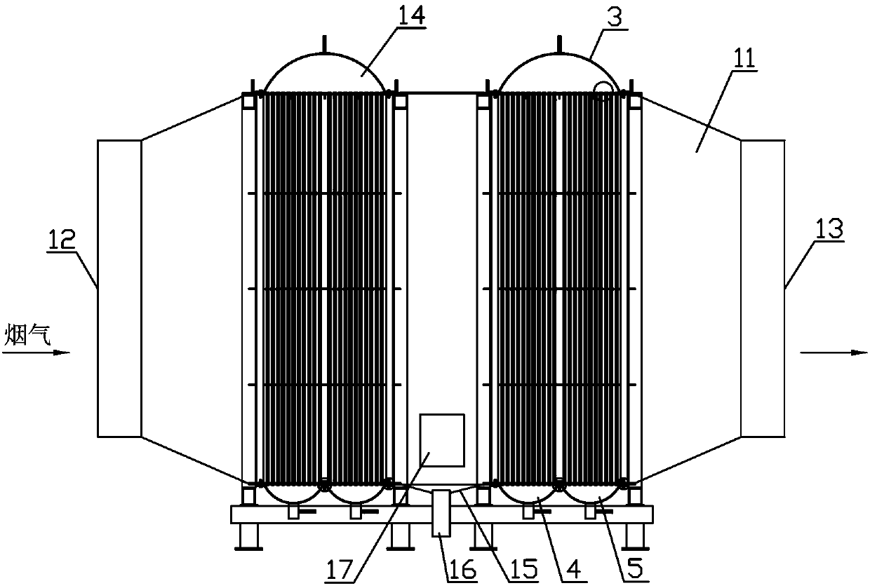 Large-capacity condensation heat exchange device