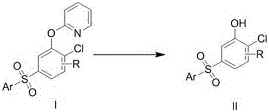 Preparation method of 5-arylsulfonyl-2-chlorophenol compound