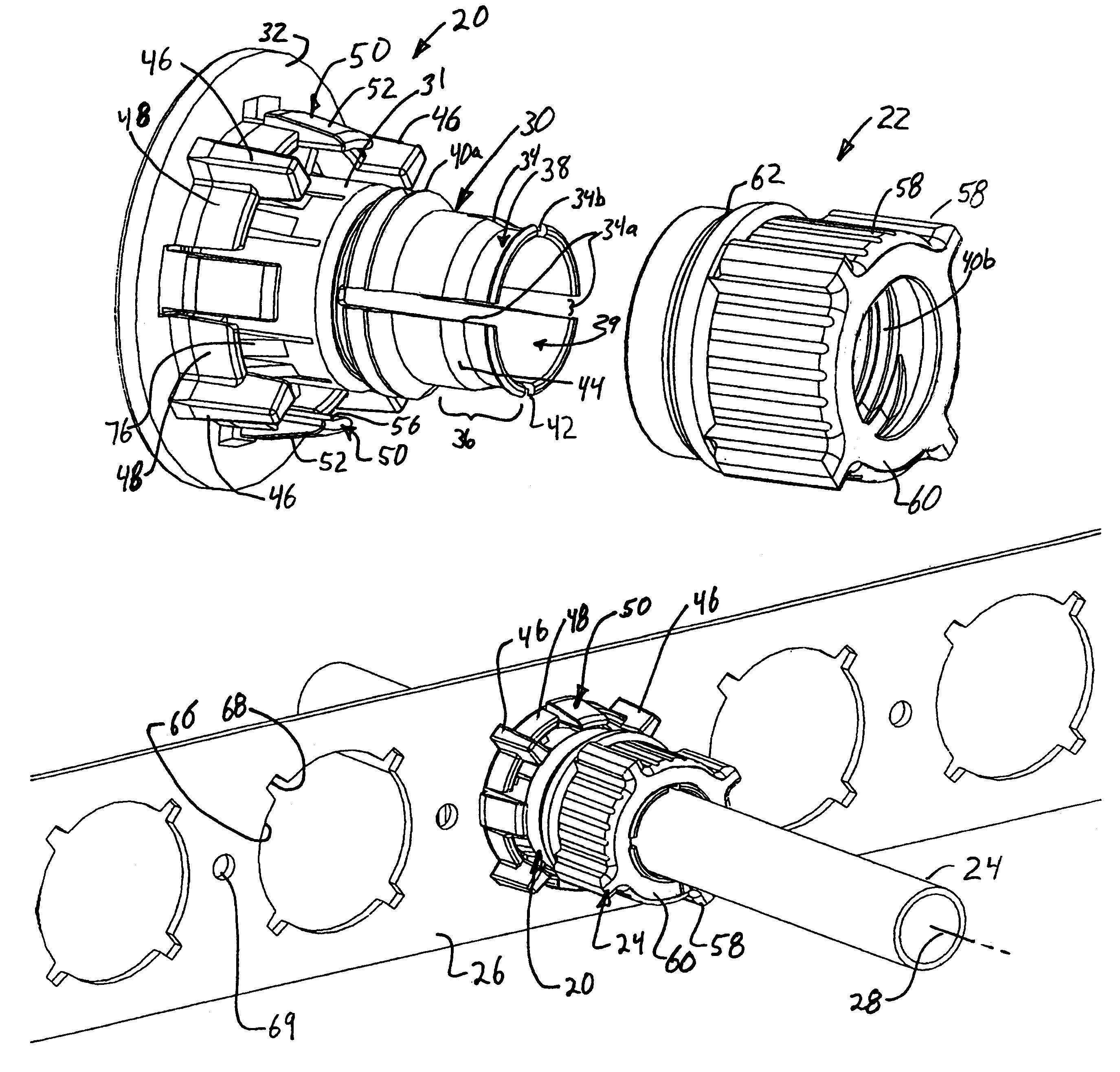 Anti-rotation pipe locator and holder