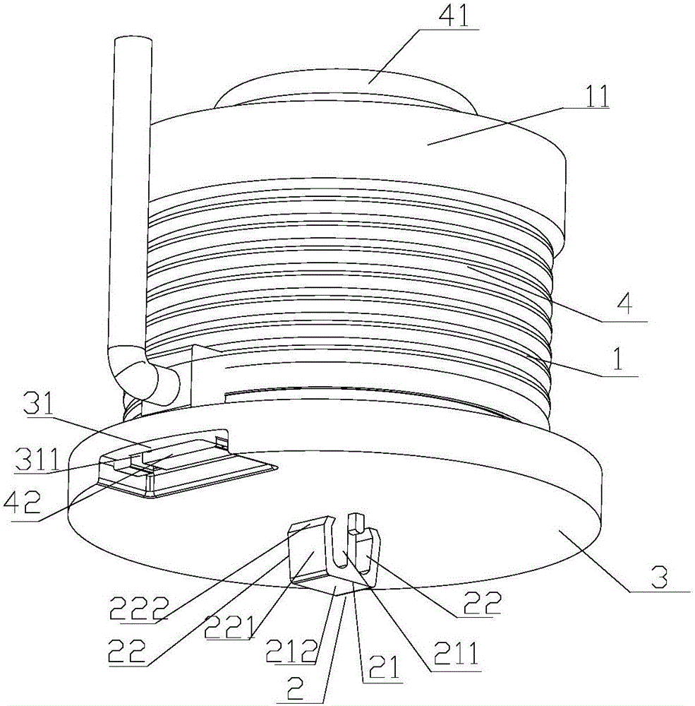 Power source line accommodating device and electric appliance