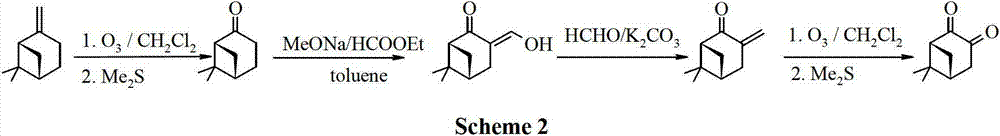 Novel method for preparing 6,6-dimethylbicycol[3.1.1]heptane-2, 3-dione