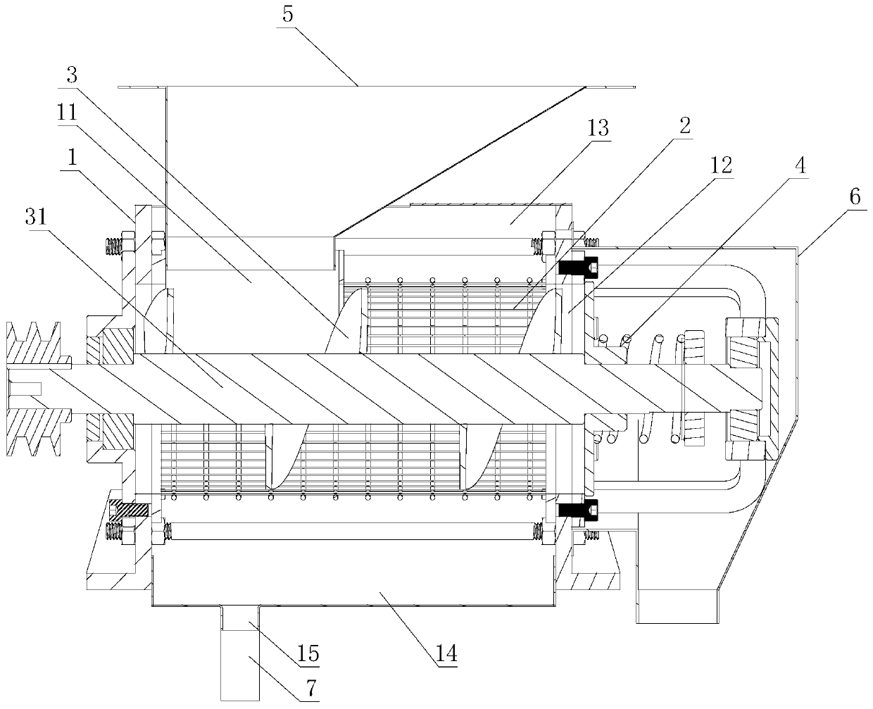 Dry-wet separation device for separating kitchen garbage