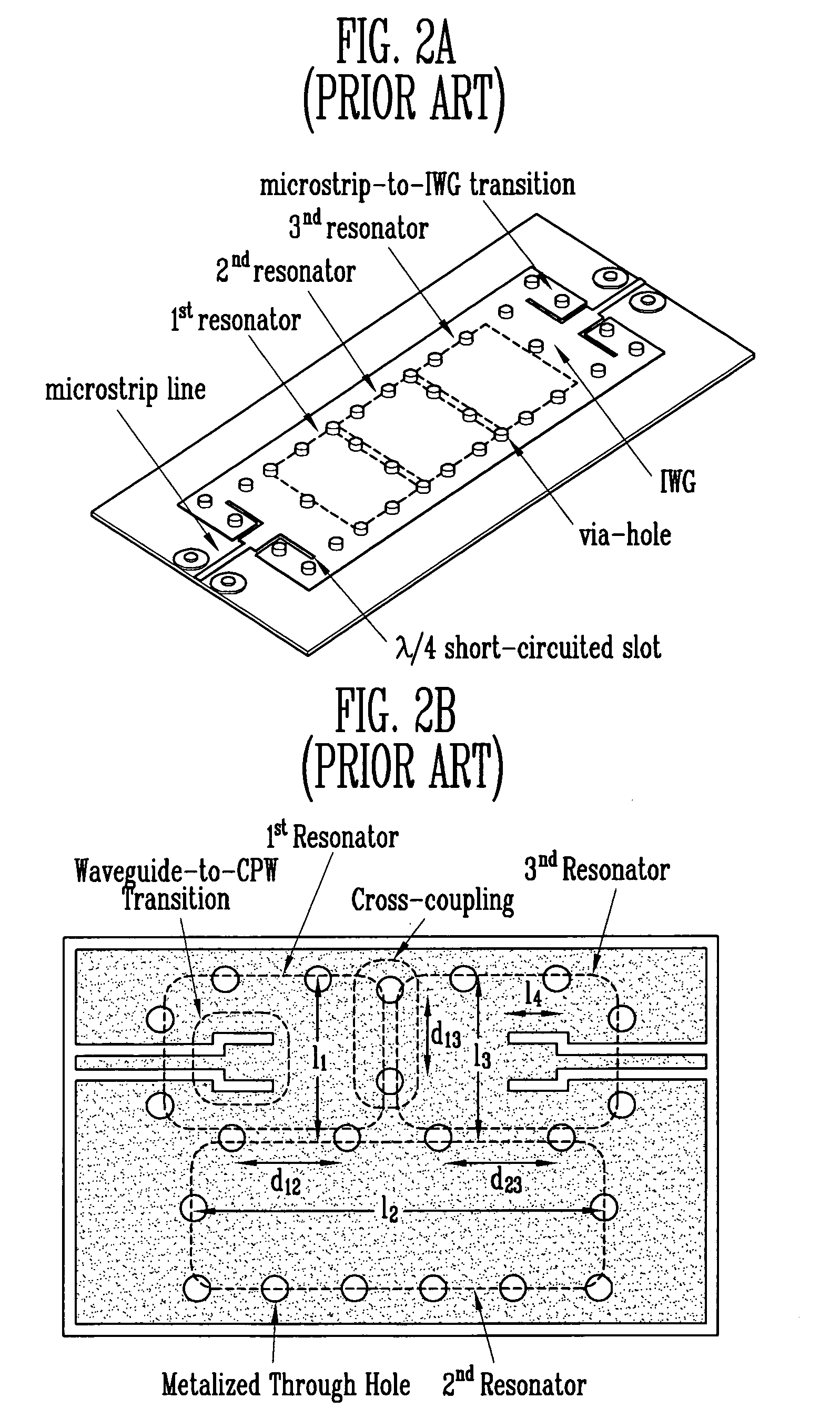 Dielectric waveguide filter with cross-coupling