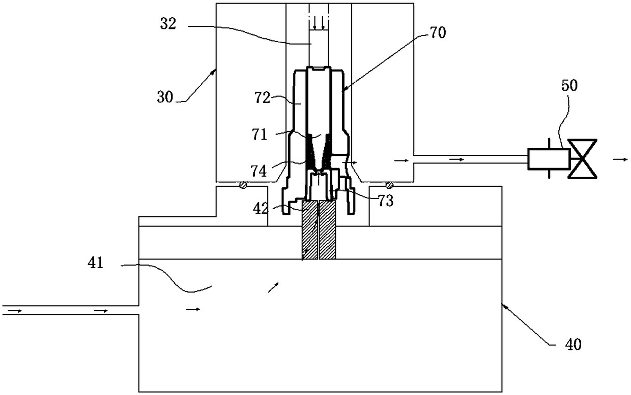 Airtightness detection device and detection method of valve opening