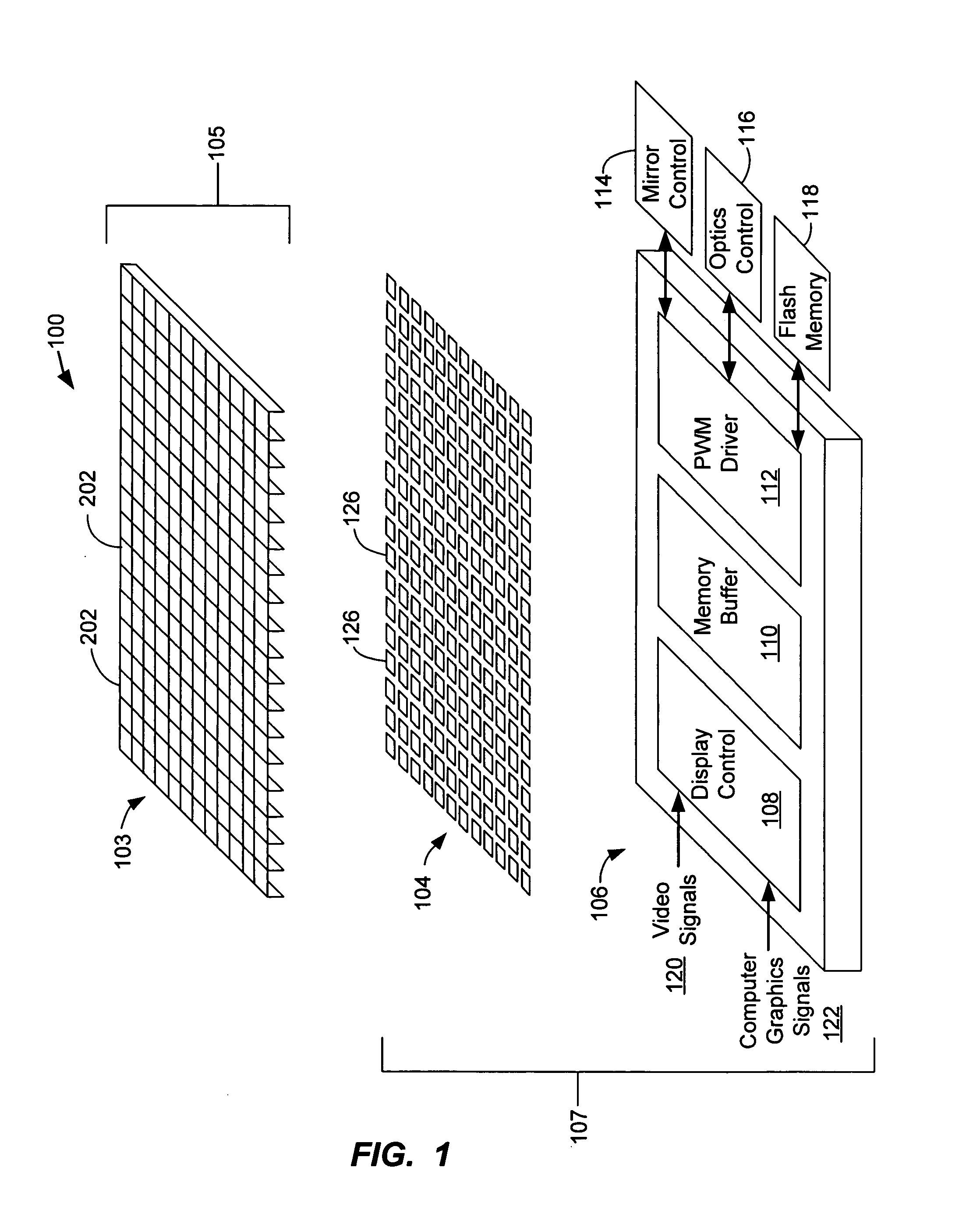 Spatial light modulator with four transistor electrode driver