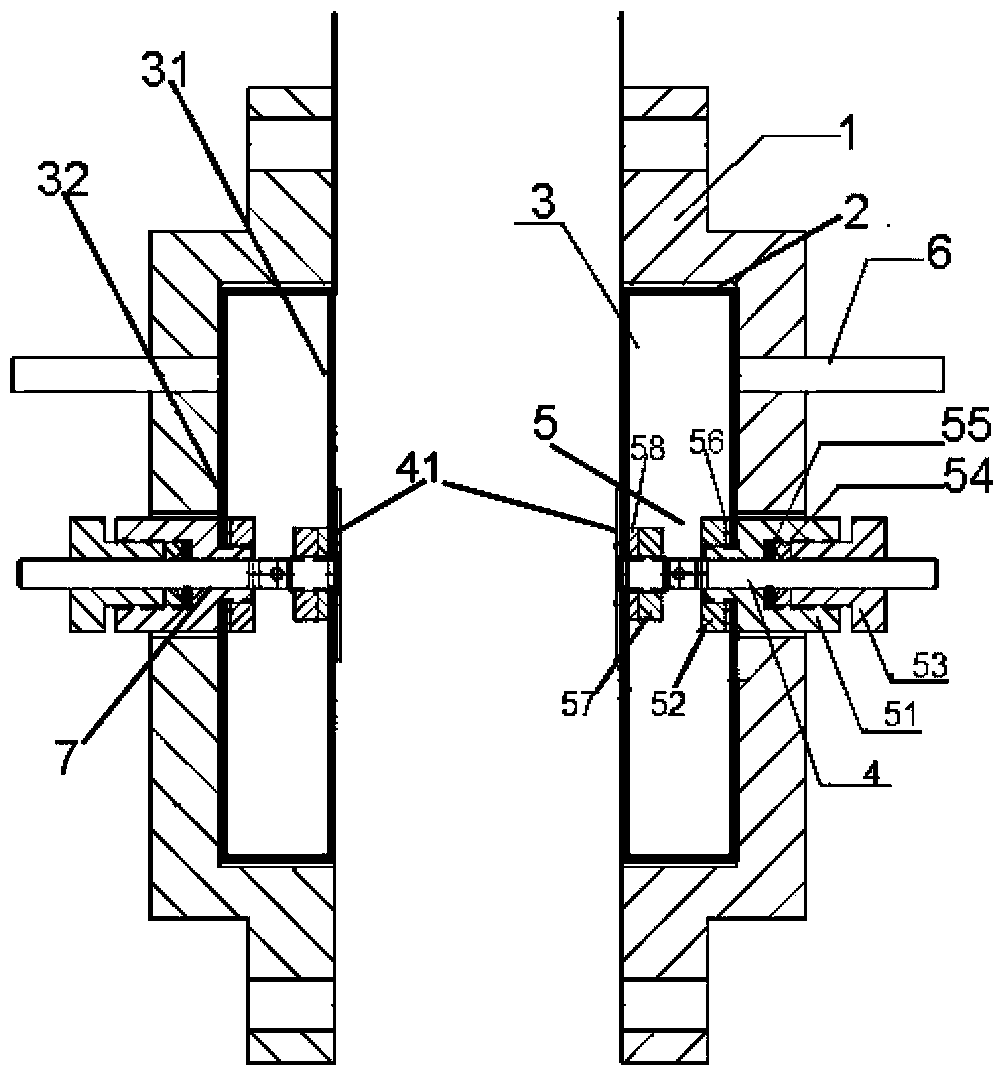 Lateral deformation measuring device of plane strain triaxial rheometer