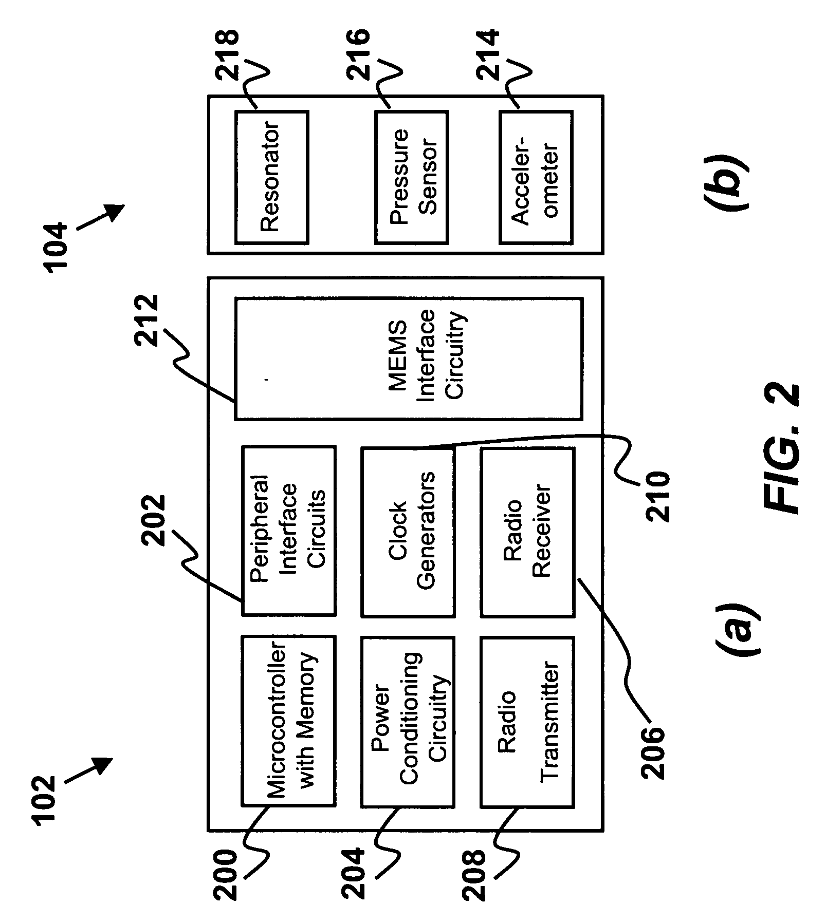 Signal conditioning methods and circuits for a capacitive sensing integrated tire pressure sensor