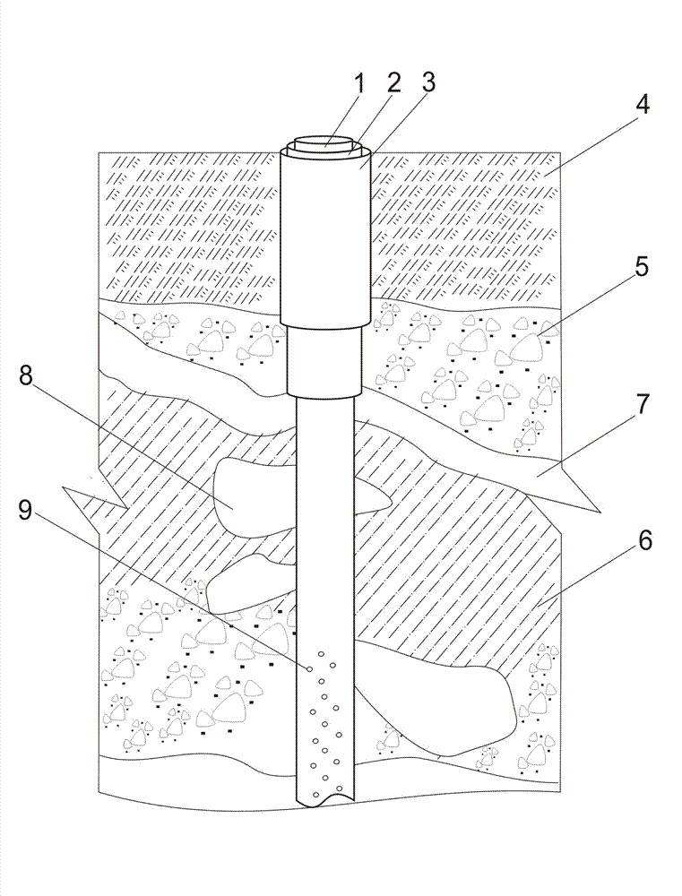Multi-casing structure capable of facilitating bridge-pile construction in cavern development areas and construction method thereof