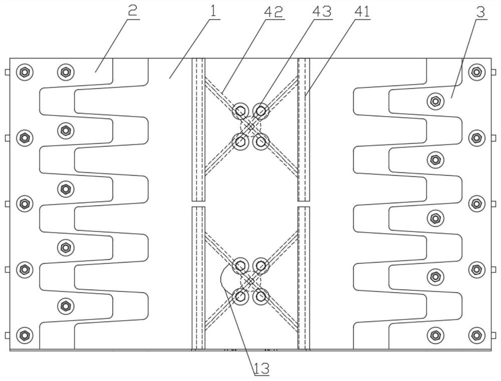 Comb tooth type telescopic device