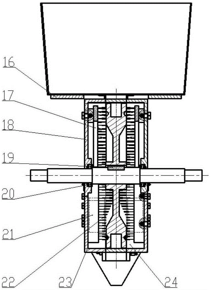 A kind of double cavity mechanical seed metering device