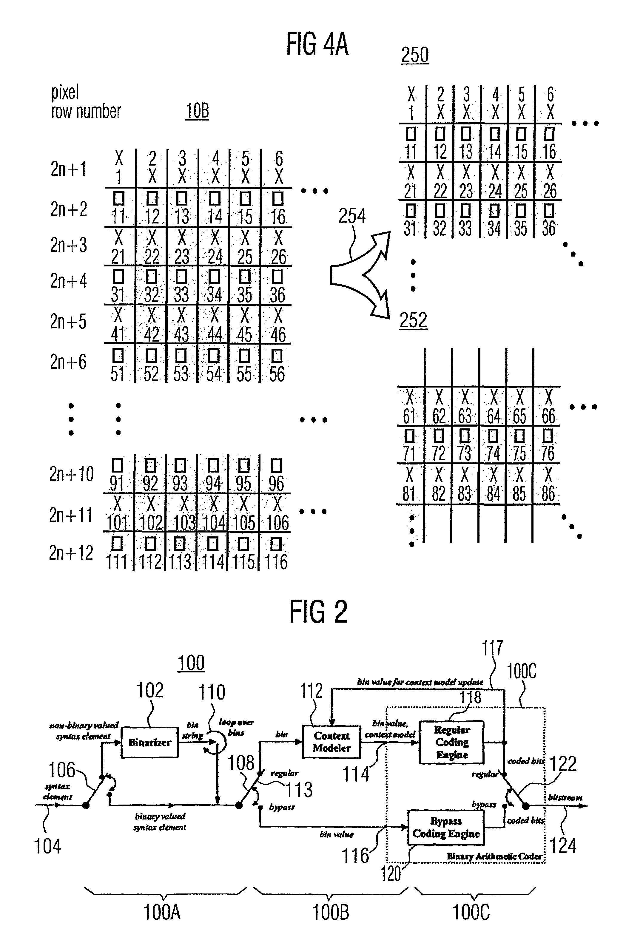 Coding of a syntax element contained in a pre-coded video signal