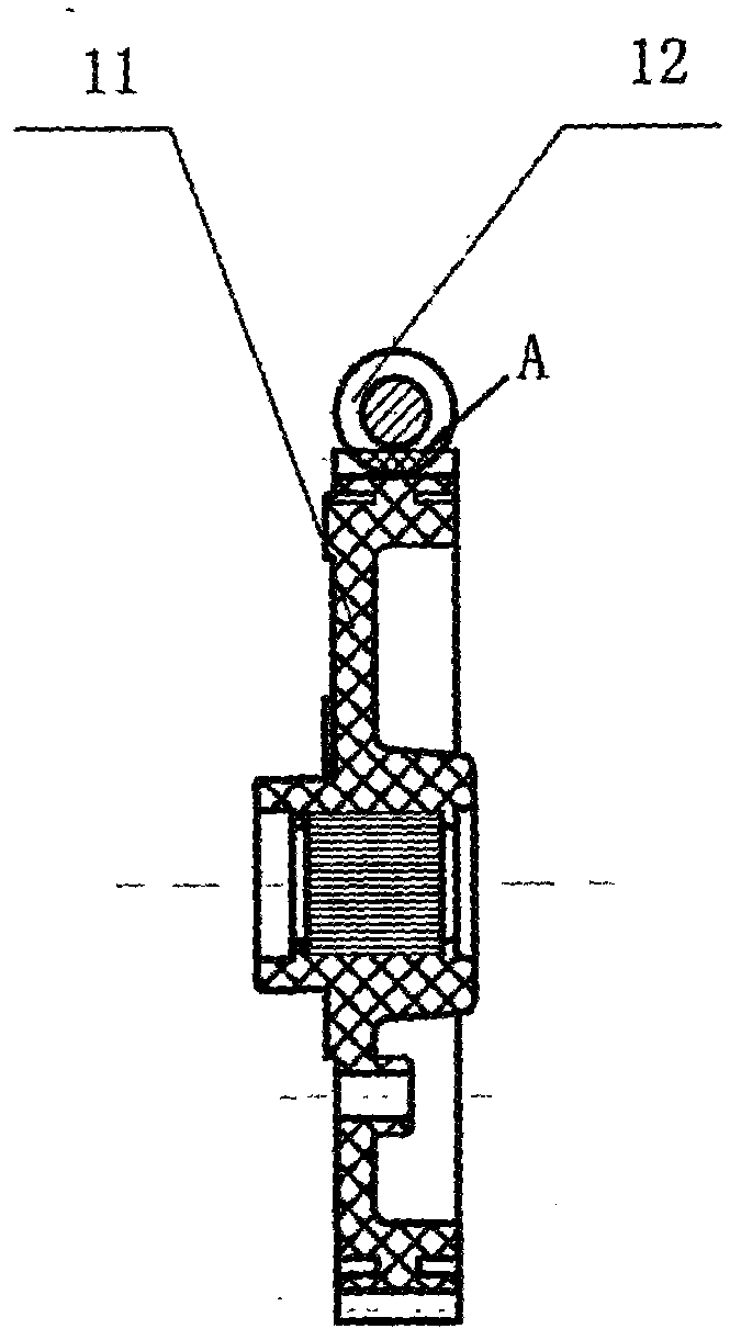 Injection molding manufacturing method for plastic worm wheel and injection molding die assembly