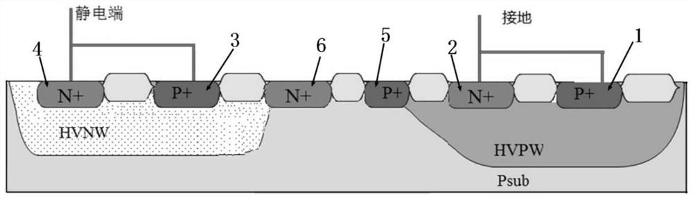 High-voltage electrostatic protection structure