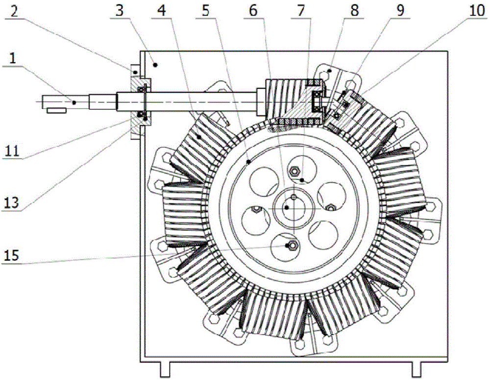 Large-torque permanent magnet worm and gear transmission mechanism