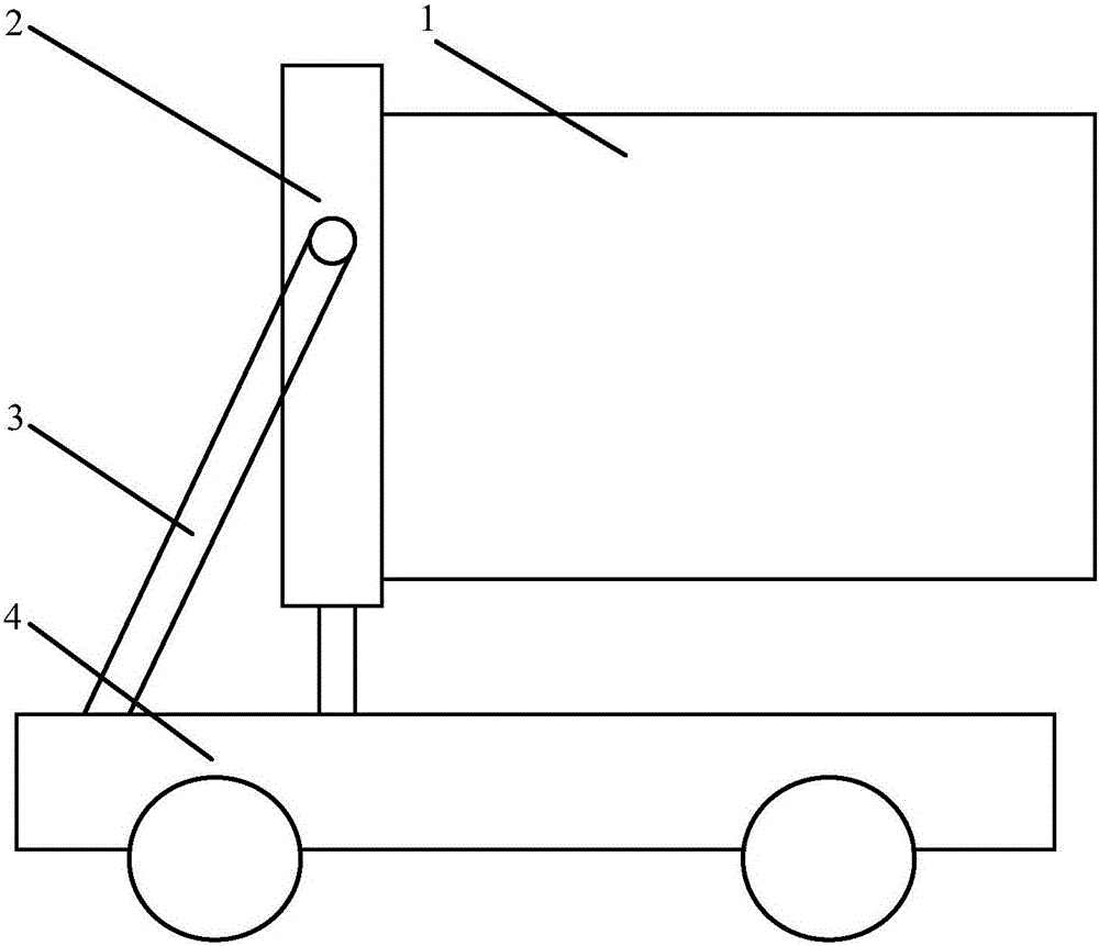 The flip-out two-axis turntable based on the electric push rod