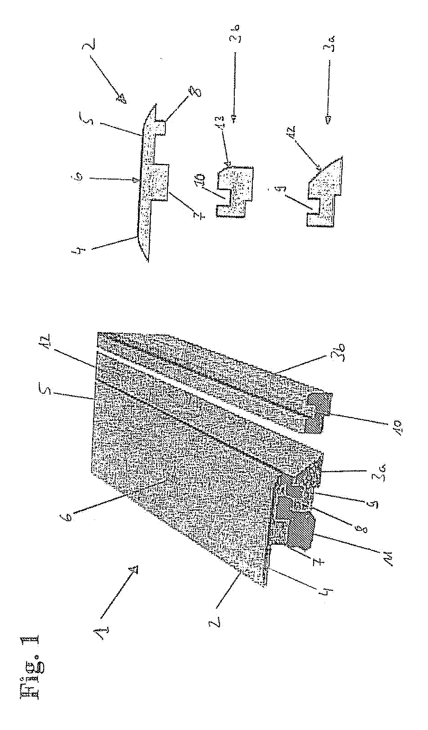 Joint cover assembly and kit comprising this joint cover assembly as well as installation method thereof