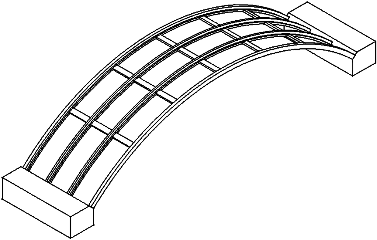 Novel RC-masonry combined arch bridge structure and construction method