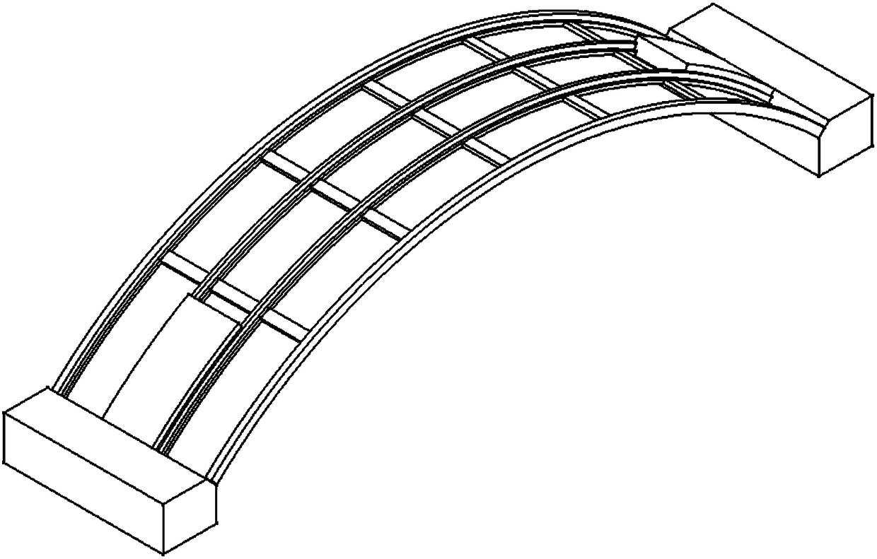 Novel RC-masonry combined arch bridge structure and construction method
