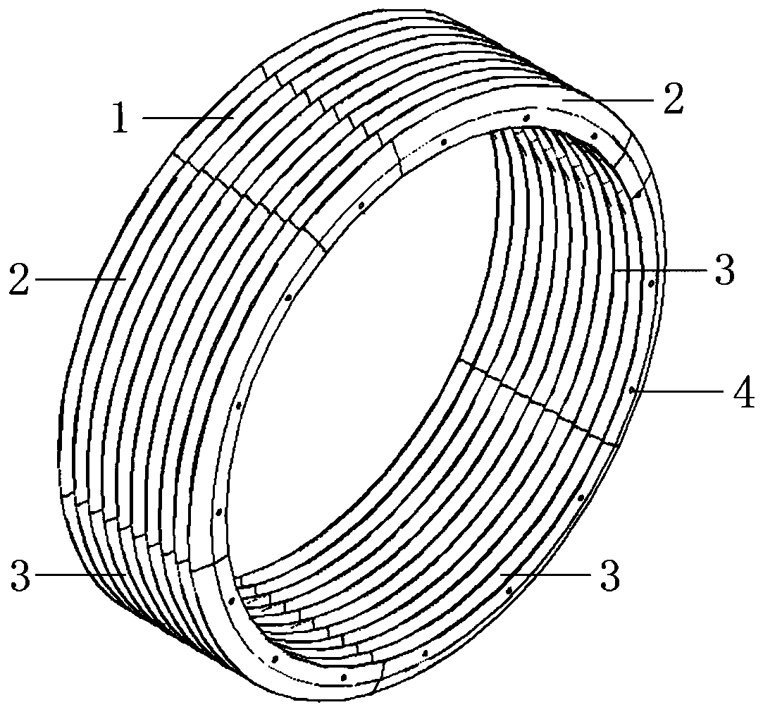 Corrugated steel segment ring, flexible segment lining and design method of flexible segment lining