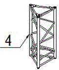 Lifting antenna tower and erection method thereof