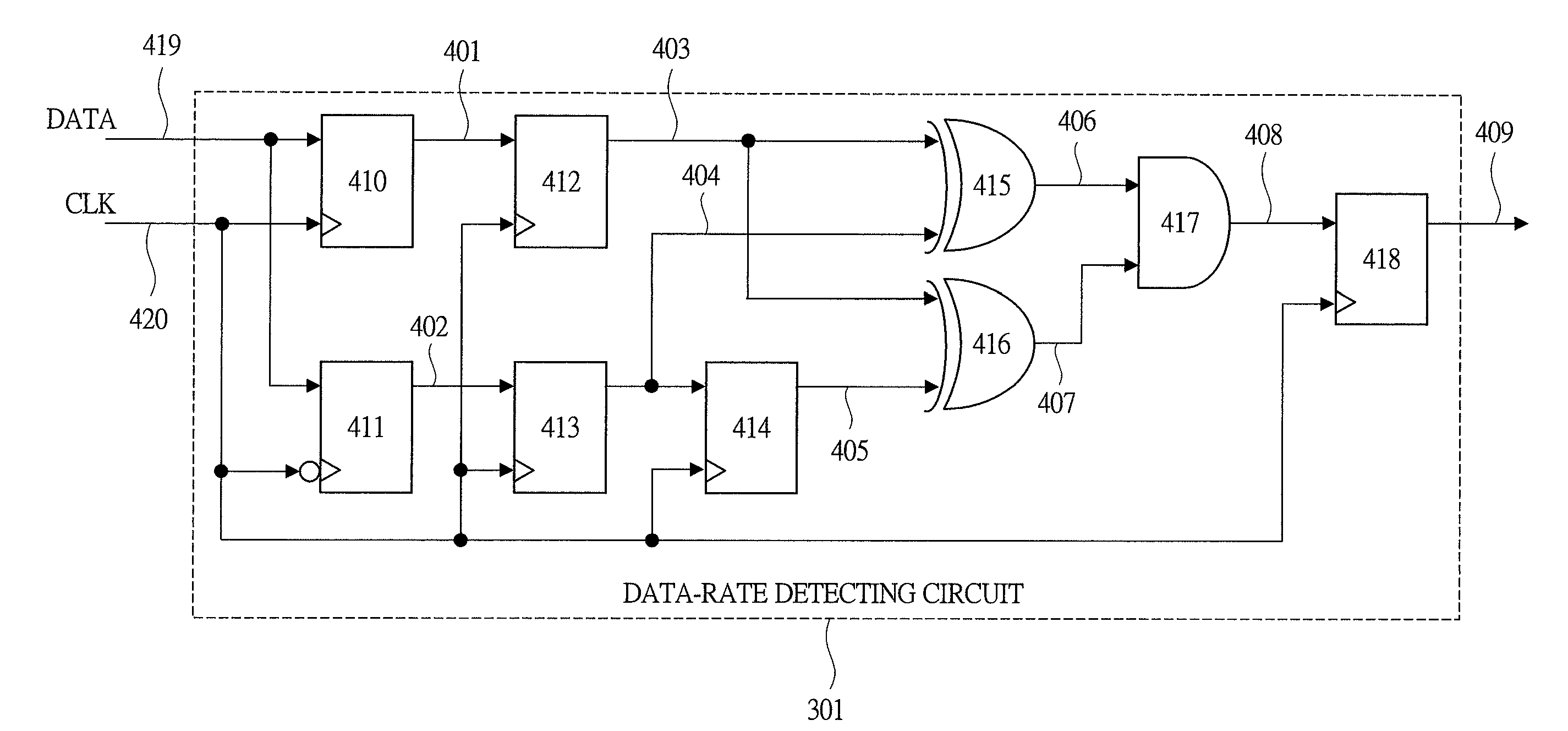Frequency determining circuit and semiconductor device