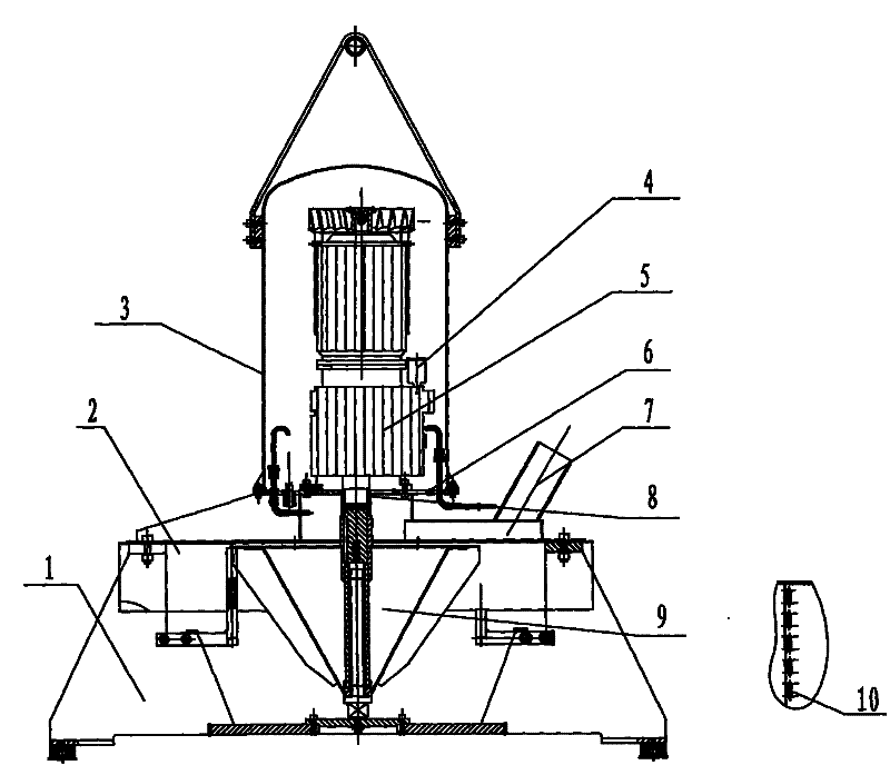 Submersible high-efficiency energy-saving mixing aeration device