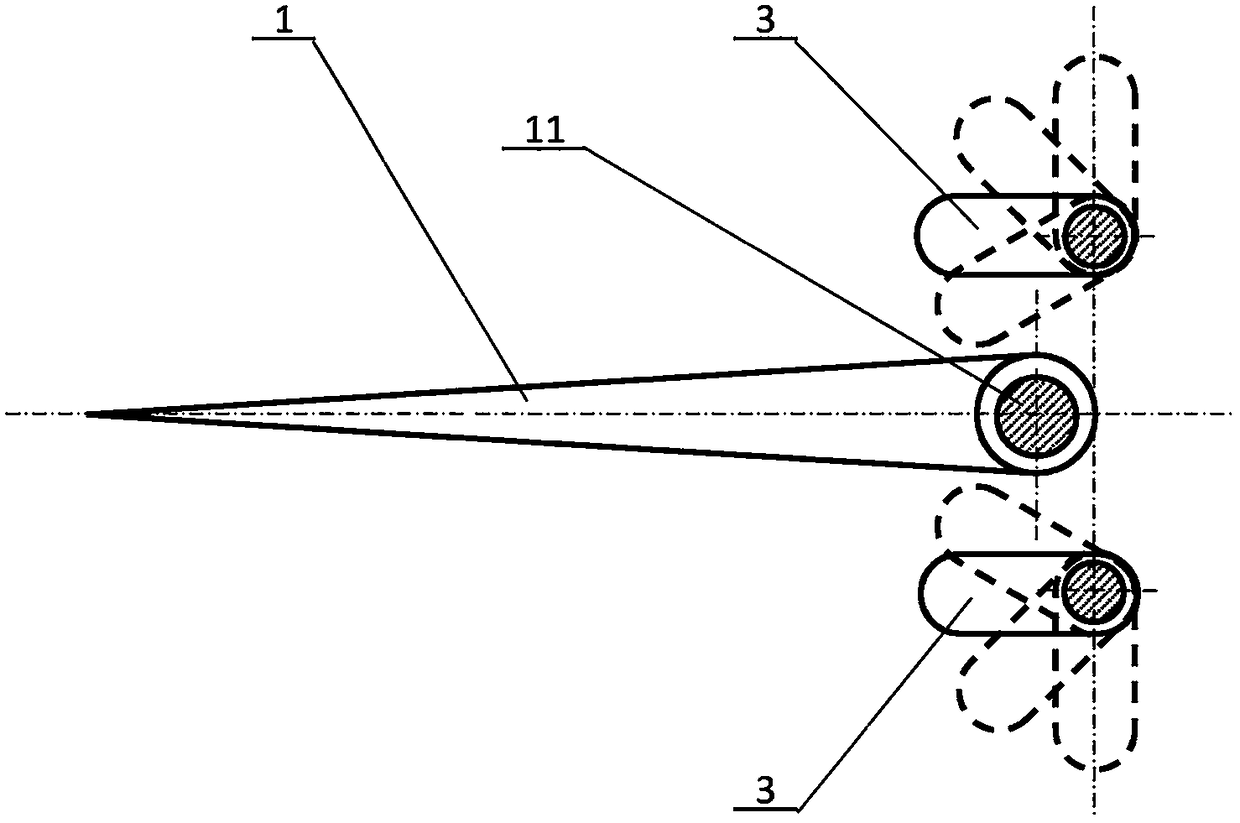 Oscillating blade type wave energy electricity generation device