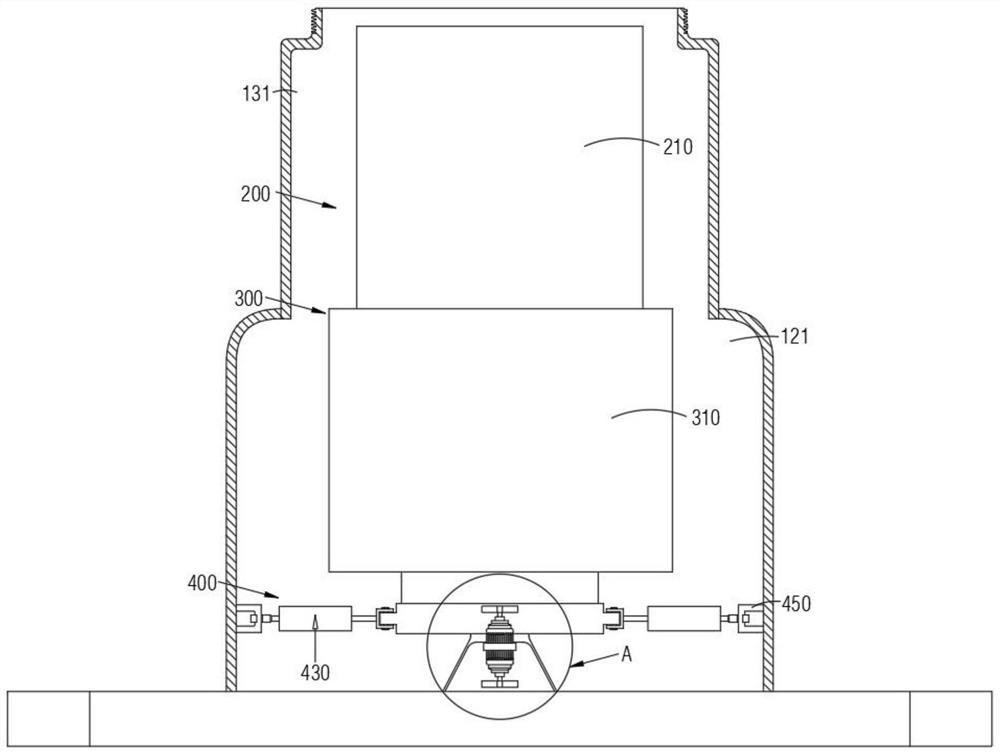 Oscillation magnetic separation device and method for flow type pre-sample treatment instrument