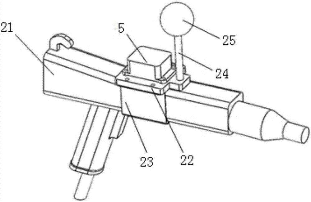 Spraying demonstration device of adopting machine vision and fiber optic gyroscope to position cooperatively