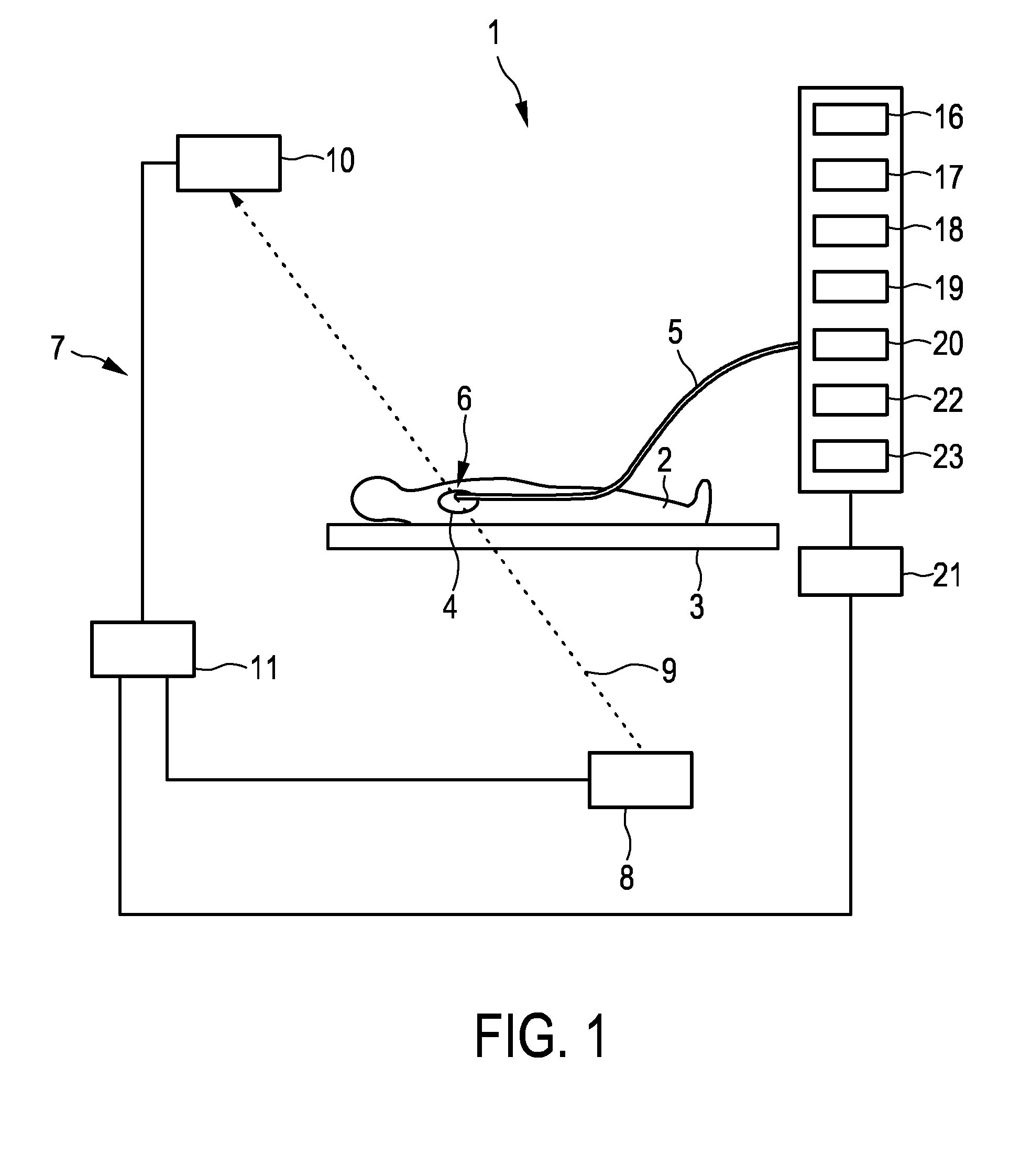 Imaging system for imaging a periodically moving object