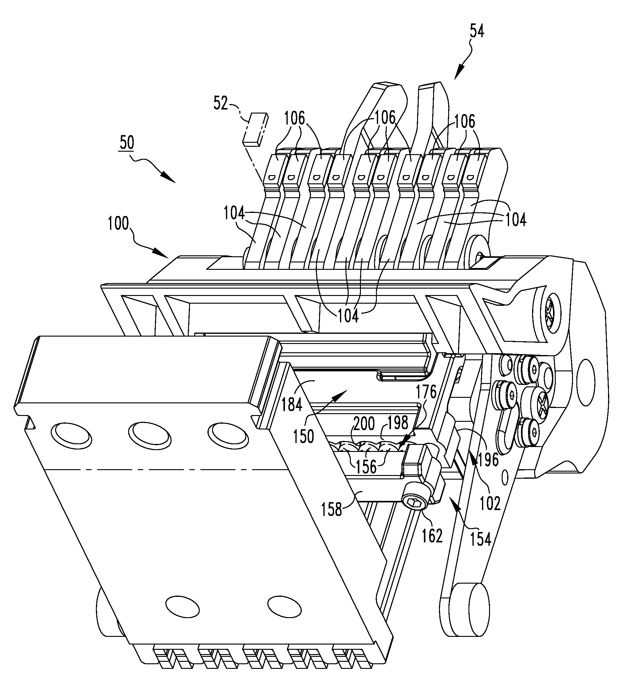 Electrical switching apparatus and adjustable carrier assembly therefor